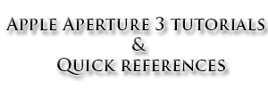 Aperture 3 tutorials