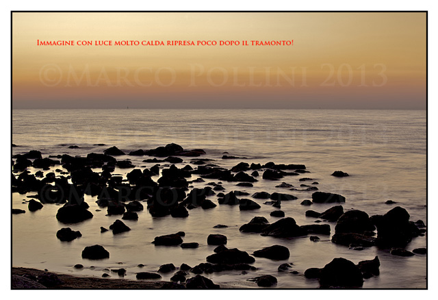 Rocce riprese dopo il tramonto