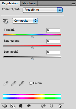 Le regolazioni di tonalità e saturazione in photoshop