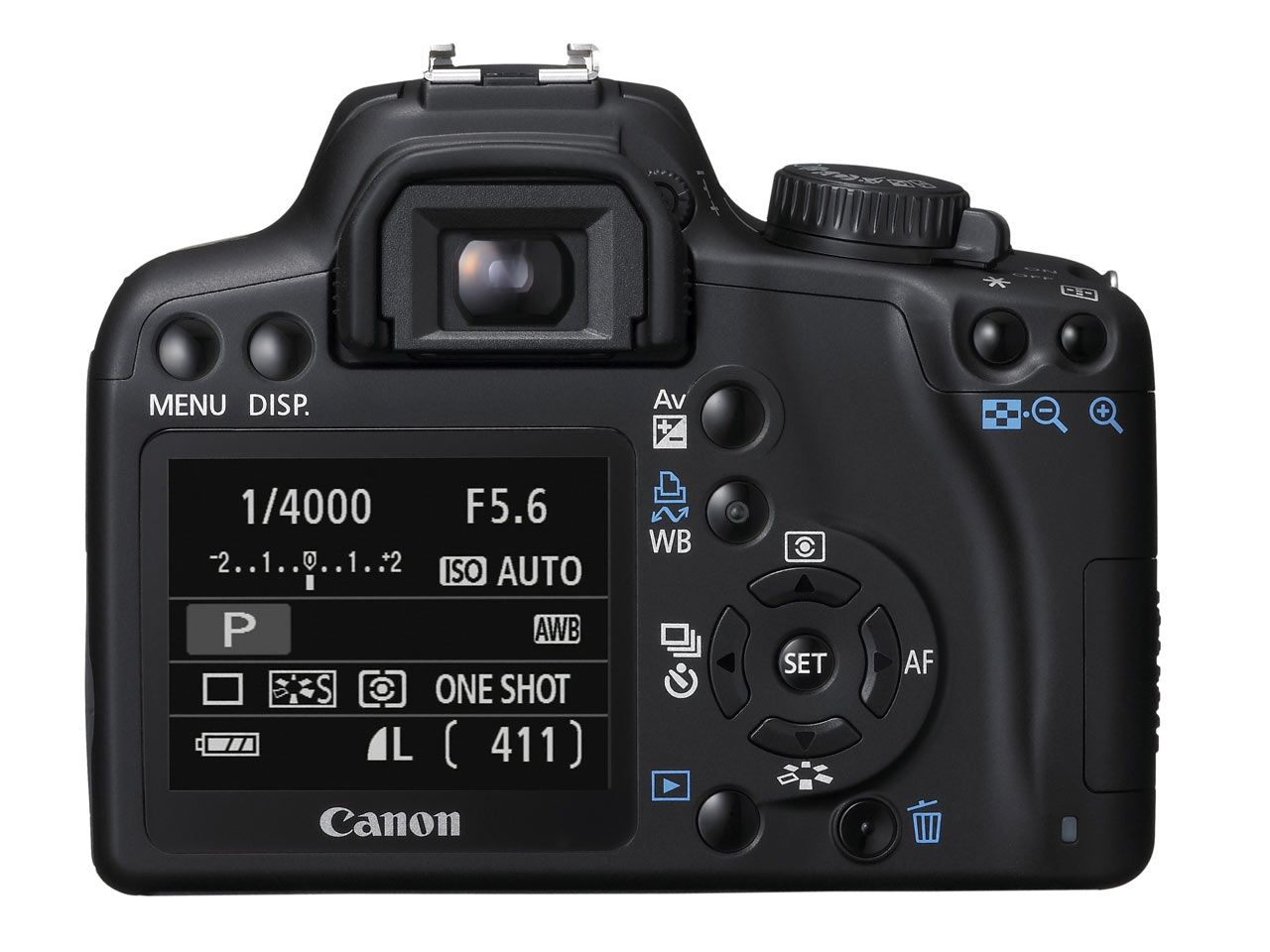 Canon Eos 1000d back