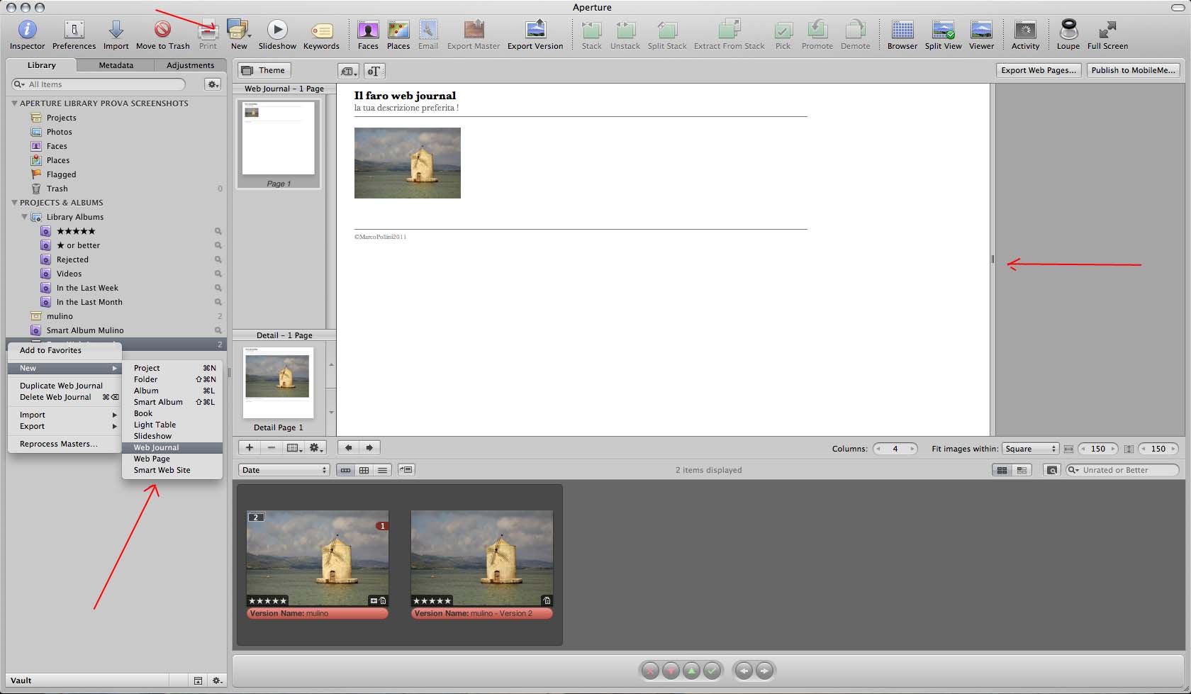 Il webjournal di Aperture 3