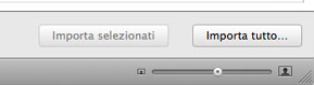 Tasto import all su iPhoto