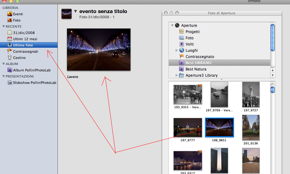 Nuovo evento su iPhoto