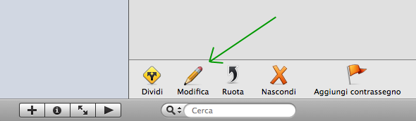 Tasto modifica di i Photo