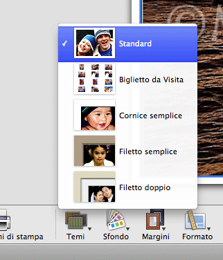 I temi di stampa di iPhoto