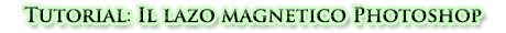 Il lazo magnetico in Photoshop