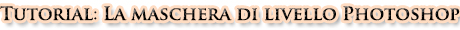 Maschere di livello Photoshop