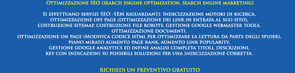 <h2>Otimizzazione SEO per tutti i siti web</h2>